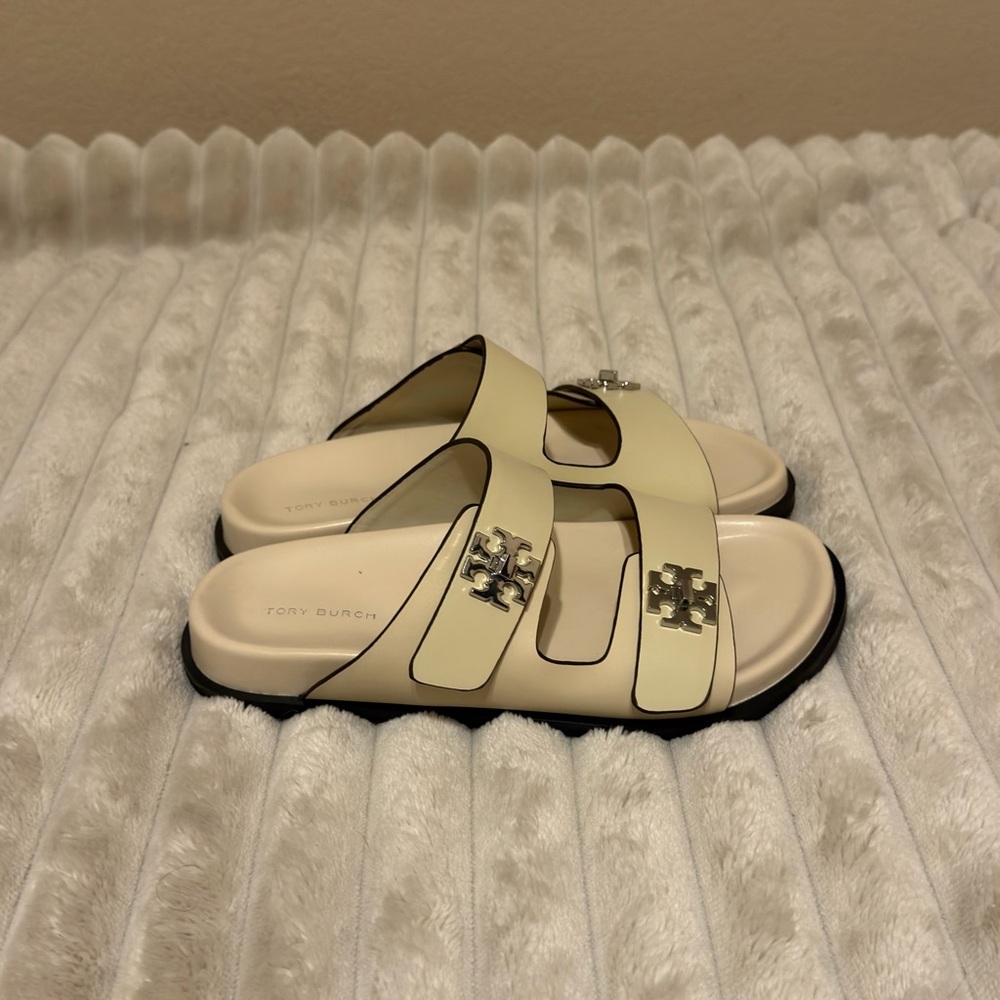 Tory Burch Turnlock Sport Slide Ash Cloud Women’s Size 7.5 - Picture 4 of 5